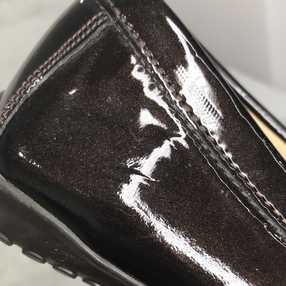 Vaneli Brown Shimmer Leather Driving Loafer Womens Size 7.5 A - Picture 3 of 12